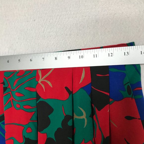 Vintage Tan F Jay Blazer Skirt Suit Tropical Pleated 8 - Picture 12 of 13